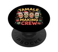 Tamale Making Crew Navidad Posada Kitchen Familia Fiesta Fun PopSockets PopGrip Adhésif