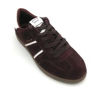 Tamaris 23624 Baskets Cuir Daim Écocuir Bordeaux Blanc Semelle Caoutchouc