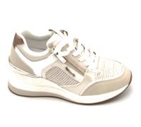 Tamaris 23703 Sneaker Wedge 5Cm Cuir Multicolore Avec Fermeture Éclair Latérale