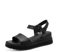 Tamaris Sandale 28247-46 – Femme à talon compensé Noir 38 EU