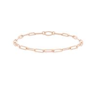 Tamaris Anklet - Élégant bracelet de cheville en acier inoxydable poli - IP or rose - Chaîne à maillons réglable jusqu'à 25 cm - Imperméable et doux pour la peau