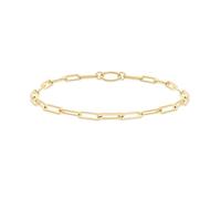 Tamaris Anklet - Élégant bracelet de cheville en acier inoxydable poli - Or IP - Chaîne à maillons réglable jusqu'à 25 cm - Imperméable et doux pour la peau