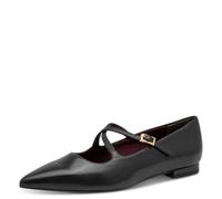 Tamaris Ballerine Plate pour Femme avec Sangle Noir (Cuir Noir) 38