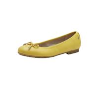 Tamaris Comfort Ballerines Femme Cuir avec nœud, Yellow, 39 EU