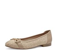 Tamaris Ballerines Plates à lanières pour Femme, Doublure Confortable, Semelle intérieure Tactile, Marron Taupe., 40 EU