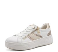 Tamaris Baskets Basses Comfort pour Femme, White Snake, 37 EU