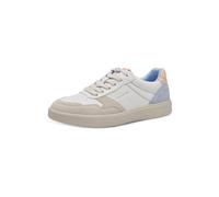 Tamaris Baskets basses mastic / bleu clair / orange pastel / blanc, Taille 38