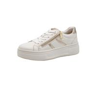Tamaris Comfort baskets plateformes femme avec fermeture éclair low top, Offwhite Comb, 37 EU