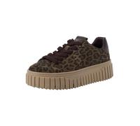 Tamaris Baskets Basses Plates pour Femme, Vert (Olive, léopard), 41