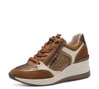 Tamaris Baskets Basses pour Femme 1-23703-41, Cognac Comb, 38 EU