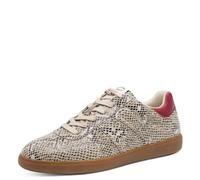 Tamaris Baskets Basses pour Femme - Beige Serpent - Taille 41 EU, Beige Snake, 41 EU