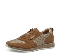 Tamaris Baskets basses pour femme, semelle intérieure amovible, Marron Cognac Comb, 41 EU
