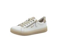 Tamaris Comfort Baskets Femme Plates avec Fermeture éclair Loisirs, White/Beige, 38 EU
