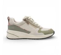 Tamaris Baskets Plateforme Vertes Blanches À Lacets Zip Cheville