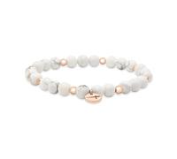 Tamaris Berads Bracelet gris avec boules en métal, acier inoxydable IP or rose
