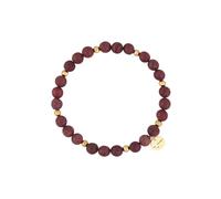 Tamaris Berads Bracelet marron avec boules en métal, acier inoxydable IP doré