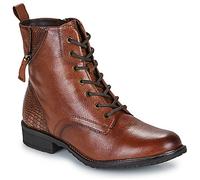 Bottines femme - TAMARIS - Cuir à lacets - Marron - Talon plat - Hauteur moyenne 37