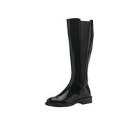 Tamaris Bottes à tige longue pour femme - Vegan - Talon bloc, Imprimé noir, 38 EU