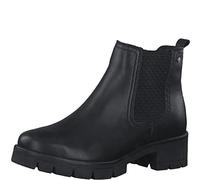 Tamaris Bottes Chelsea confortables en cuir pour femme - Coupe élégante et confortable, Black Nappa 1, 37 EU