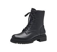 Tamaris Bottes en cuir avec doublure chaude pour femme, Cuir noir, 37 EU