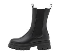 Tamaris - Bottes en Cuir Intemporelles avec Panneaux Élastiques Latéraux - Femme - Chaussures - Noir - Taille: 38 EU