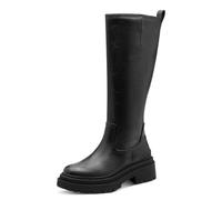 Tamaris Bottes longues plates pour femme 1-25626-45 - Bottes montantes au genou - Noir - Taille 39 EU, Noir, 39 EU