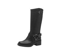 Tamaris Bottes longues pour femme à talon bloc, Noir, 37 EU