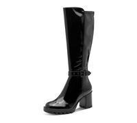Tamaris Femme Damen Long Boot Heel 1-25536-45 Botte Haute Jusqu'au Genou, Imprimé Noir, 41 EU