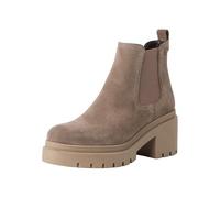 Tamaris Bottes plates pour femme, Suédine taupe., 41 EU
