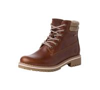 Tamaris - Bottines à lacets en cuir - Femme - Chaussures - Brun - Taille: 37 EU