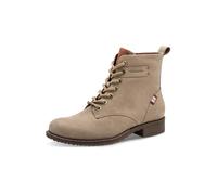 Tamaris Bottines à lacets taupe / rouge sang / blanc, Taille 38