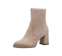 Tamaris Bottines à talon bloc pour femme, Suédine taupe., 36 EU