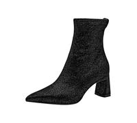 Tamaris Bottines à talon pour femme - Noir - Struct - Taille 37 EU, Structure noire., 37 EU
