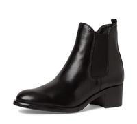 Tamaris Bottines Chelsea pour femme - Talon bloc en cuir, Noir, 41 EU