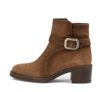 Tamaris Bottines femme en cuir daim marron, talon moyen 5 cm, 25304, marron, 41 EU