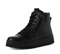 Tamaris Bottines plates en dentelle pour femme 1-25206-43, Cuir noir, 40 EU