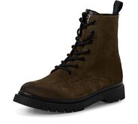 Tamaris Bottines plates en dentelle pour femme 1-25269-41 - Olive Suede, 37 EU, Olive Suede., 37 EU