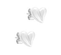 Tamaris Boucles d'oreilles - Boucles d'oreilles avec cœur organique en acier inoxydable - Argent - 1 cm - Imperméable et doux pour la peau