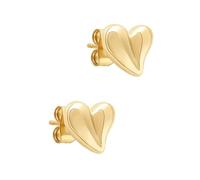 Tamaris Boucles d'oreilles - Boucles d'oreilles avec cœur organique en acier inoxydable - Argent - 1 cm - Imperméable et doux pour la peau
