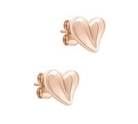 Tamaris Boucles d'oreilles - Boucles d'oreilles avec cœur organique en acier inoxydable - Or rose IP - 1 cm - Imperméable et doux pour la peau