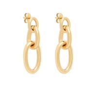 Tamaris Boucles d'oreilles - Boucles d'oreilles en acier inoxydable au look épais - Or IP - 3,3 cm - Imperméable et doux pour la peau