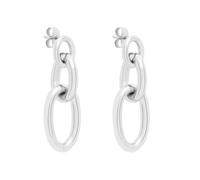 Tamaris Boucles d'oreilles en acier inoxydable au look épais - Argent - 3,3 cm - Imperméable et doux pour la peau