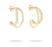 Tamaris Créole TJ-0610-E-21 Argent 925 IP Or, 2,1 cm, Argent sterling, Zircone cubique