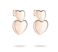 Tamaris Boucles d'oreilles pour femme avec cœur, boucles d'oreilles étanches en acier inoxydable, idée cadeau, 2,6 cm, Acier inoxydable, Pas de gemme