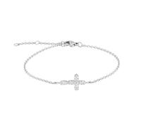 Tamaris Bracelet élégant en acier inoxydable poli - Argenté - Chaîne d'ancre réglable jusqu'à 21 cm - Imperméable et doux pour la peau