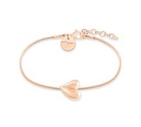 Tamaris Bracelet élégant en acier inoxydable poli - IP or rose - Chaîne serpent réglable jusqu'à 21 cm - Imperméable et doux pour la peau
