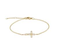 Tamaris Bracelet élégant en acier inoxydable poli - Or IP - Chaîne d'ancre réglable jusqu'à 21 cm - Imperméable et doux pour la peau