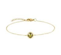 Tamaris Bracelet élégant en acier inoxydable poli - Or IP - Chaîne d'ancre réglable jusqu'à 21 cm - Imperméable et doux pour la peau