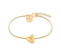 Tamaris Bracelet élégant en acier inoxydable poli - Or IP - Chaîne serpent réglable jusqu'à 21 cm - Imperméable et doux pour la peau
