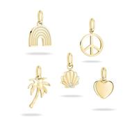 Tamaris Breloque TJ-0640-P-05 en acier inoxydable IP doré, 1,8 cm, Acier inoxydable, Pierre de verre.